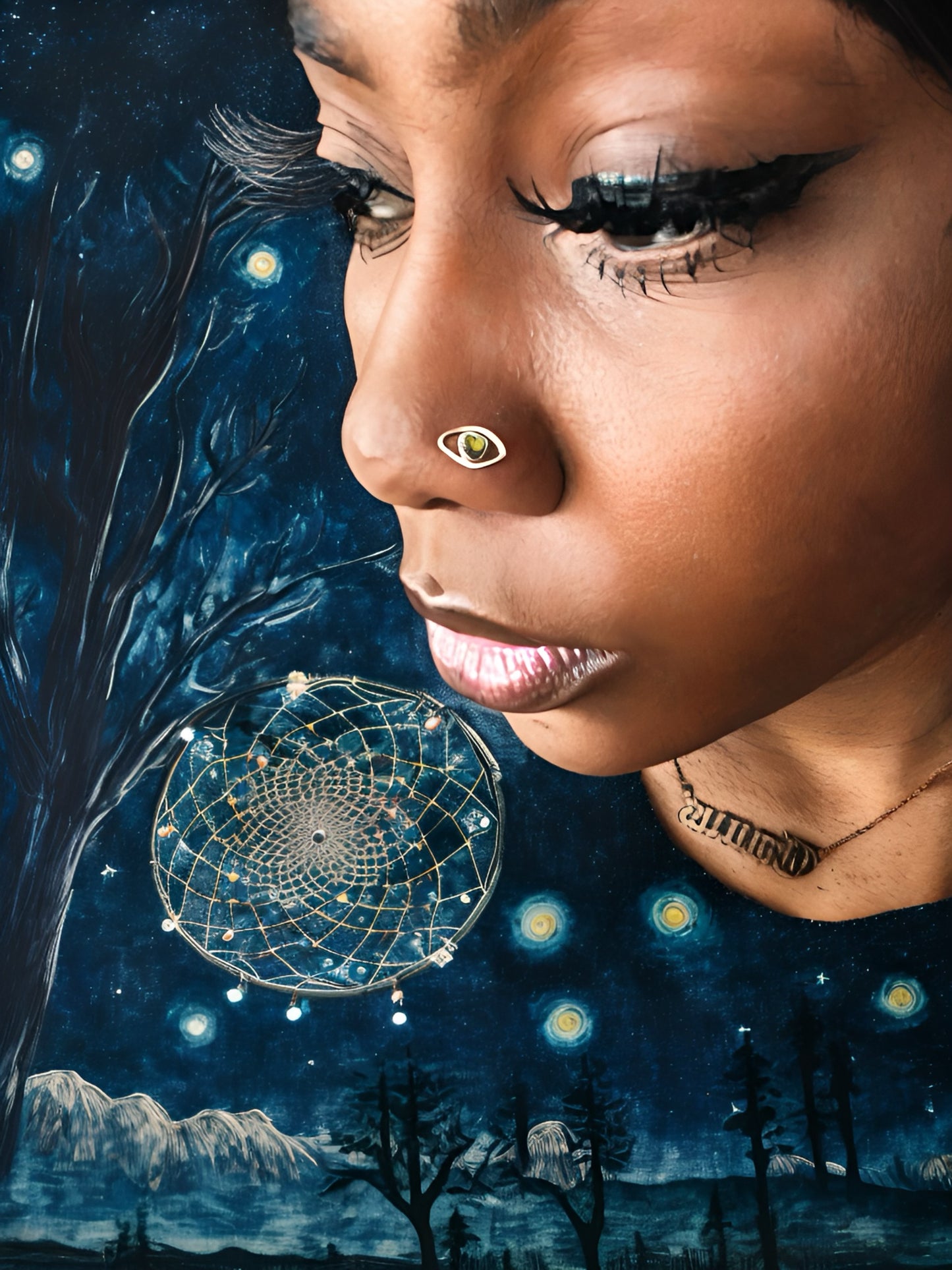 “Emerald Eye” Nose Stud