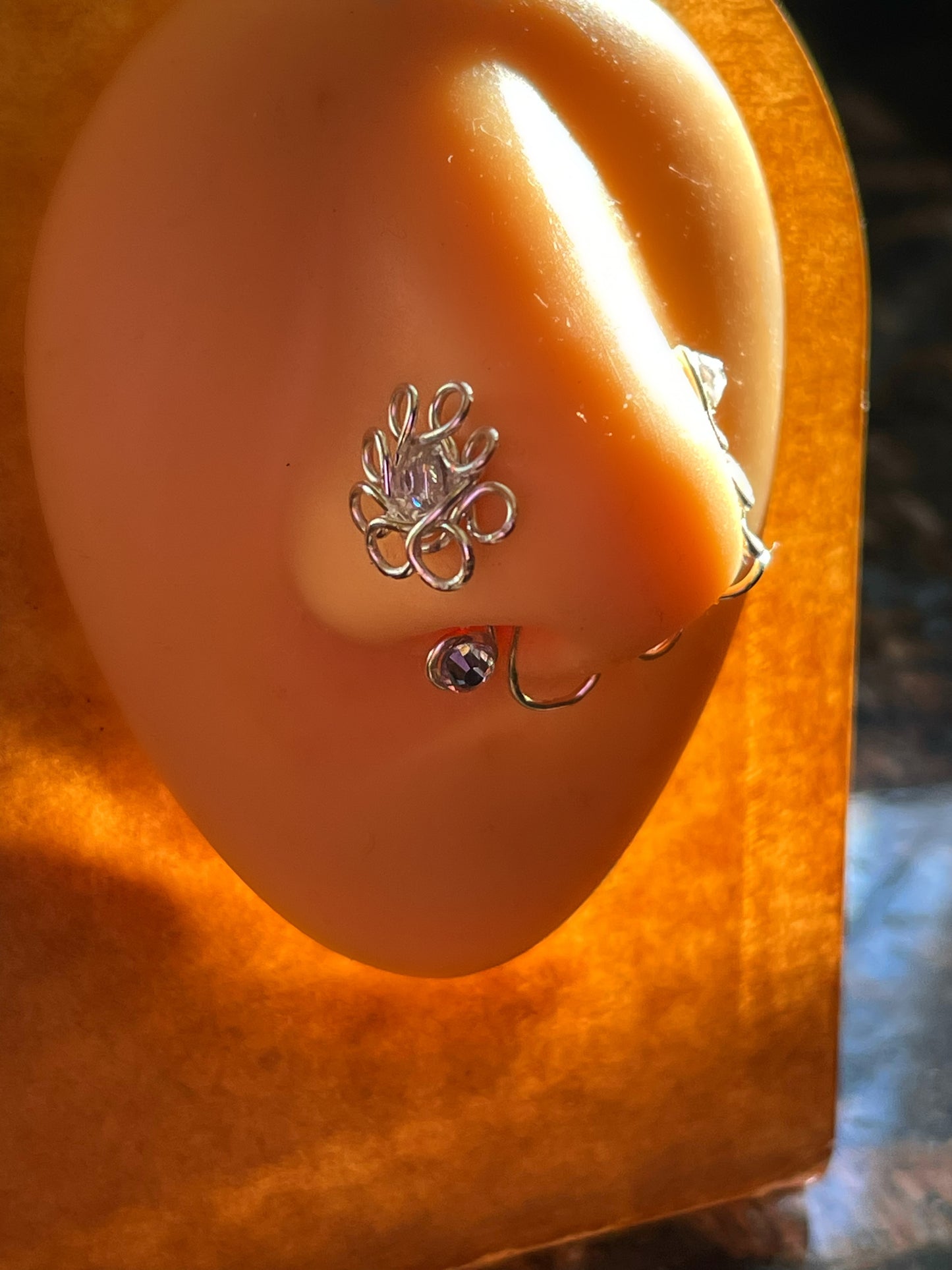 Crystal Flower Bomb Cuff/Stud