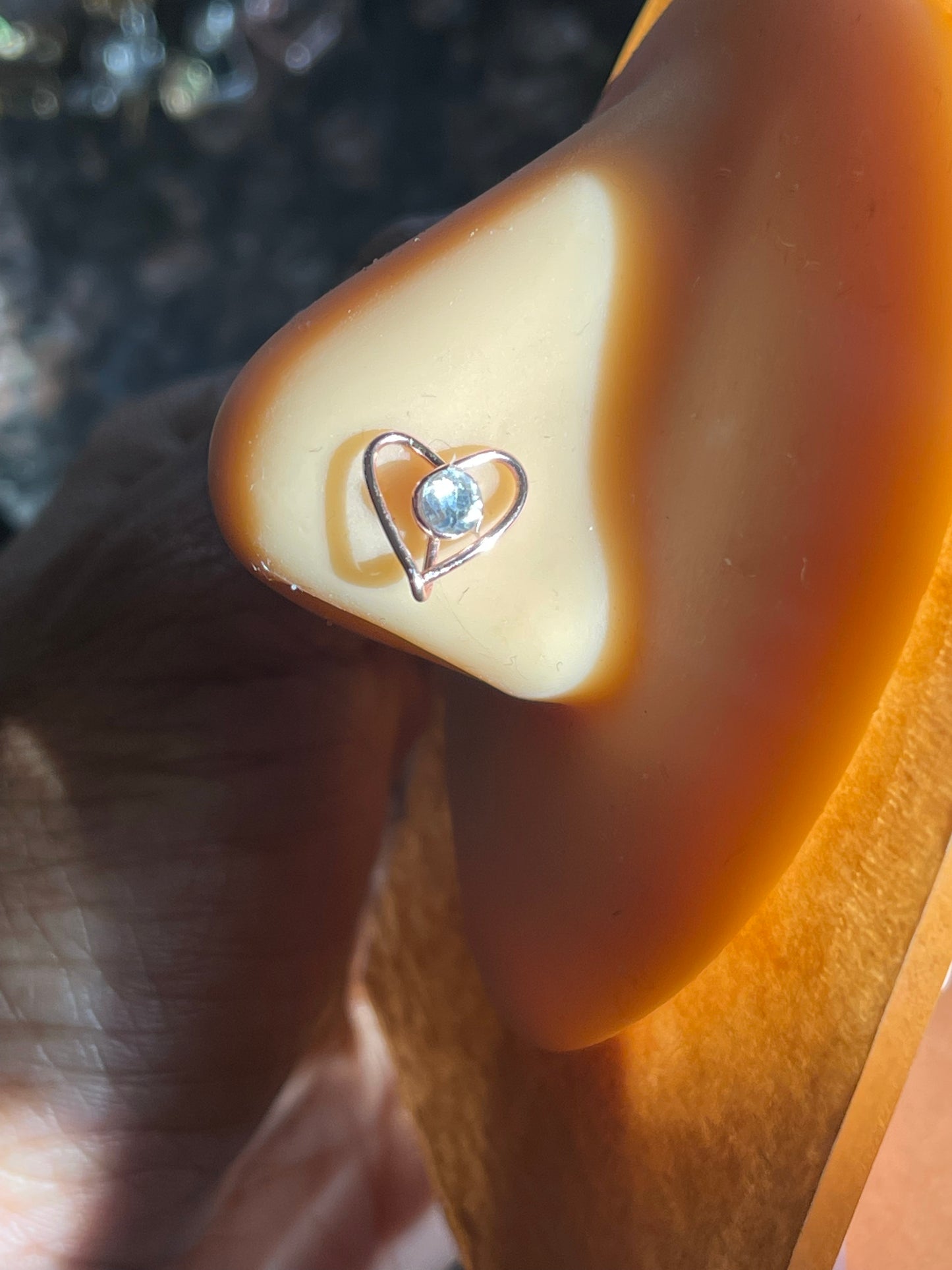 Crystal Heart Stud