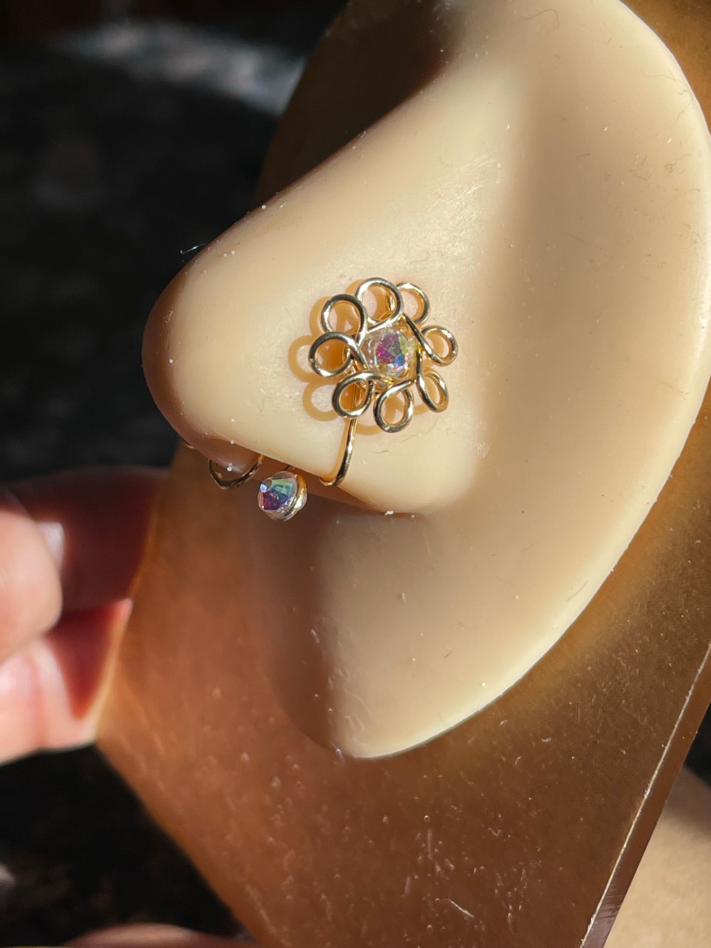 Crystal Flower Bomb Cuff/Stud