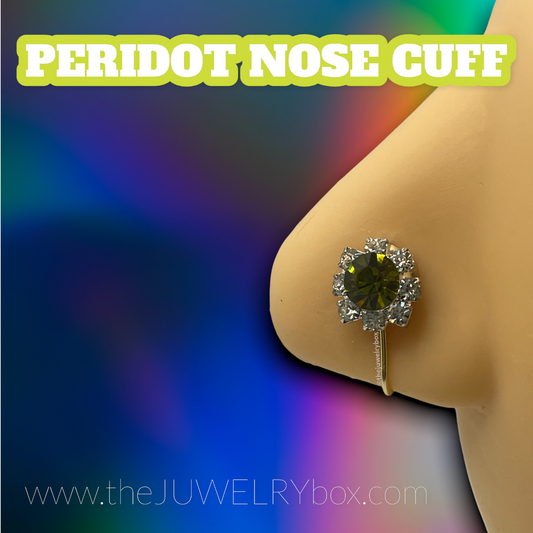 PERIDOT Crystal Nose Cuff