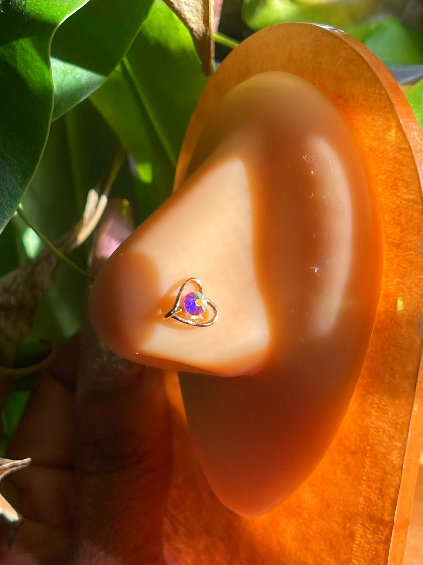 Crystal Heart Stud
