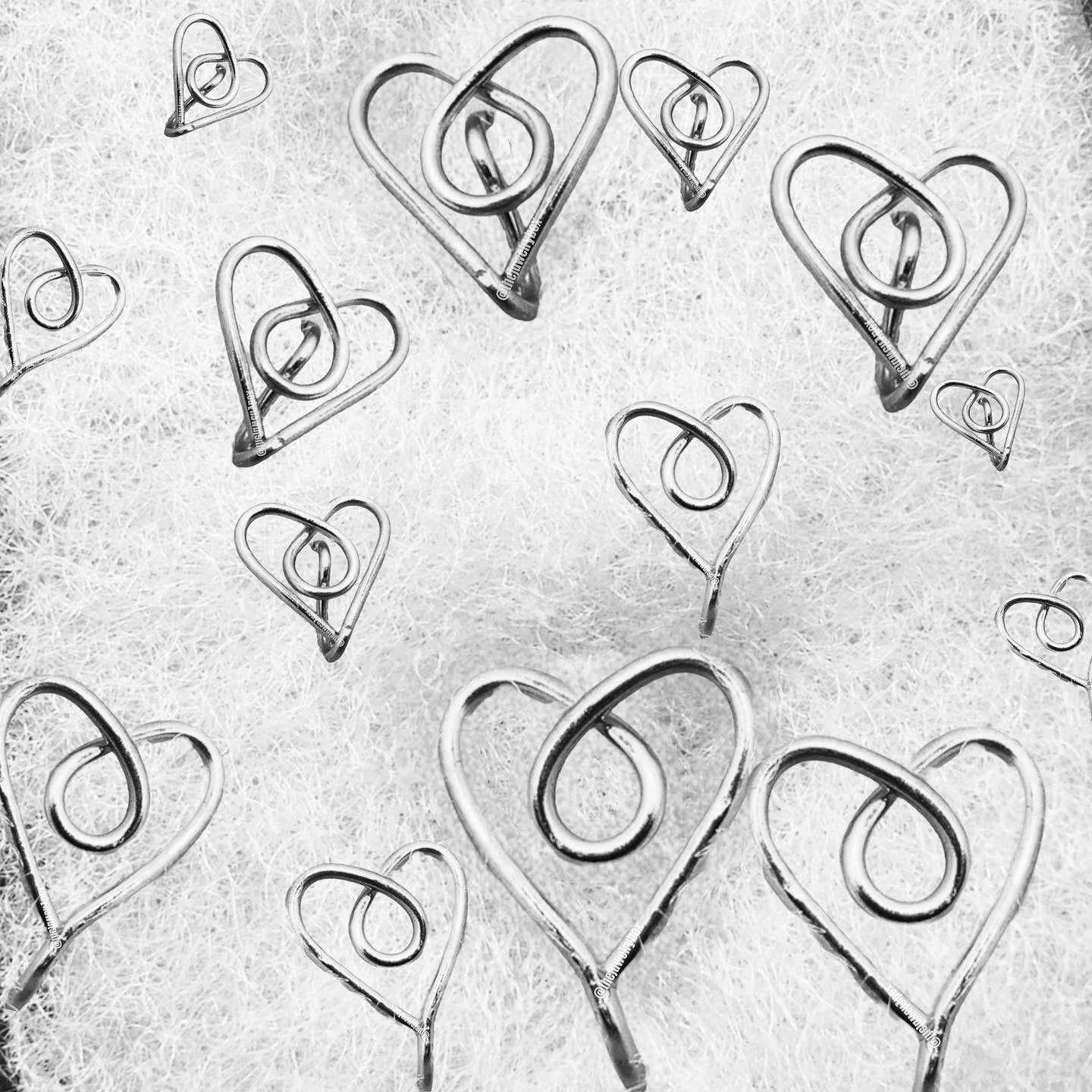 Heart Cuff/Stud Set