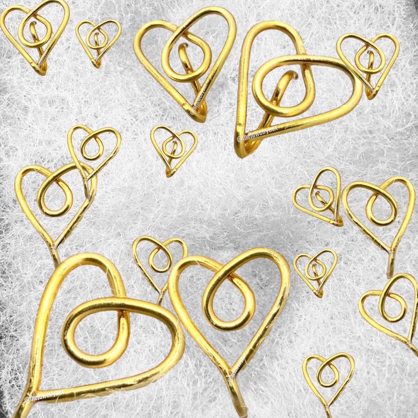 Heart Cuff/Stud Set