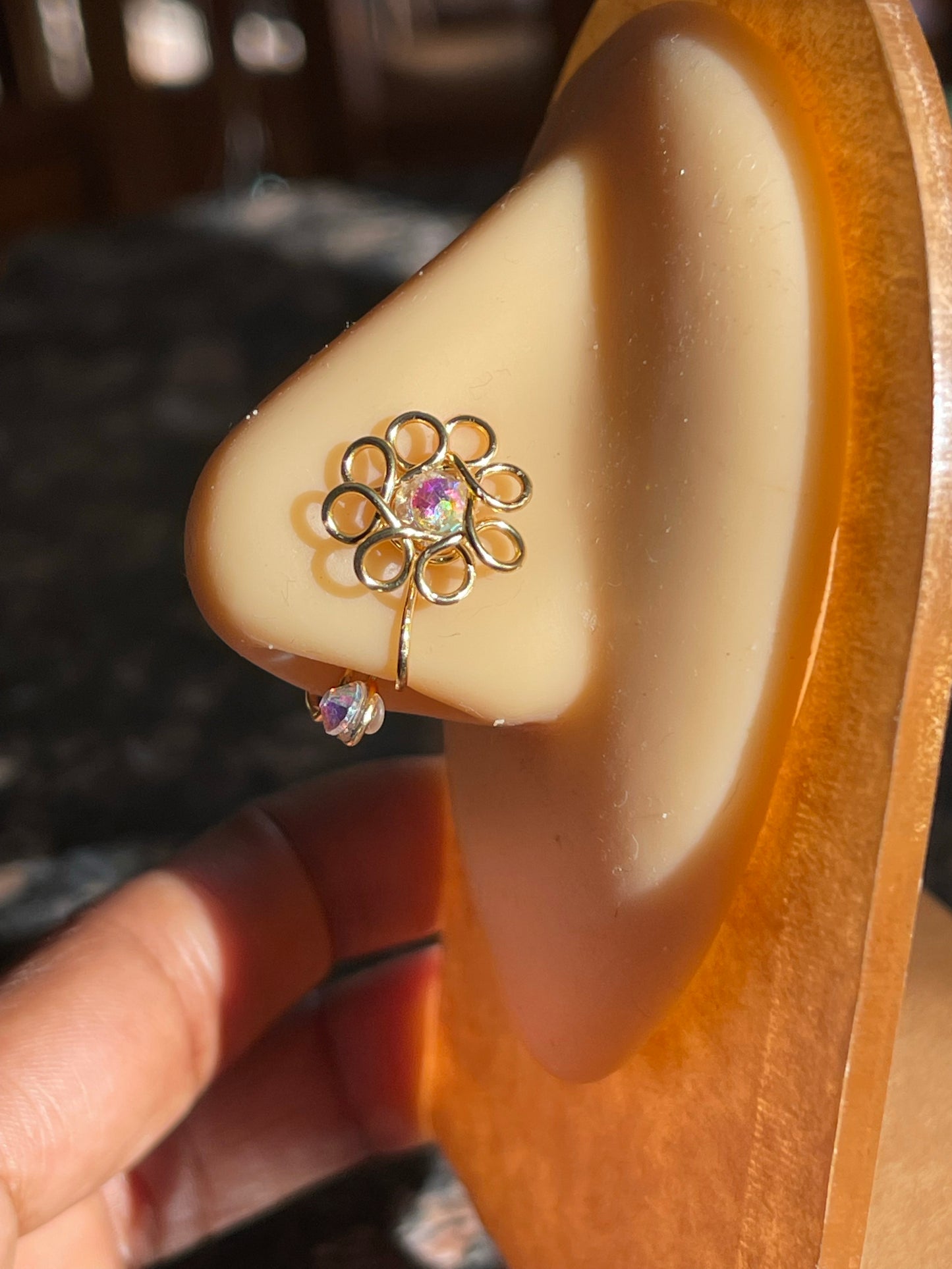 Crystal Flower Bomb Cuff/Stud