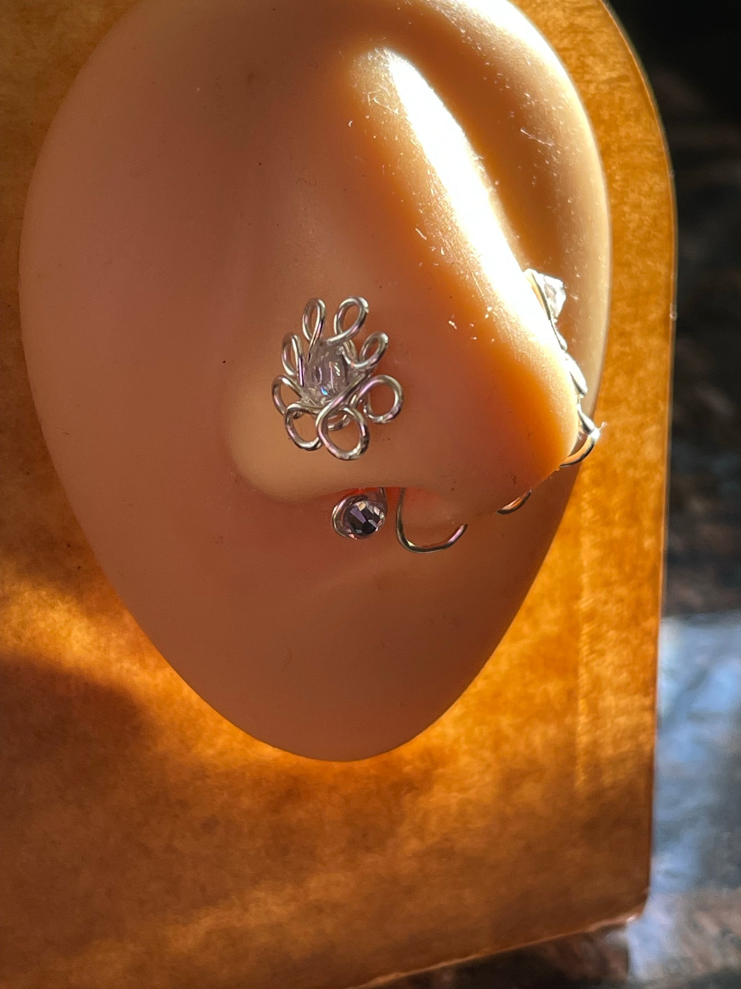 Crystal Flower Bomb Cuff/Stud