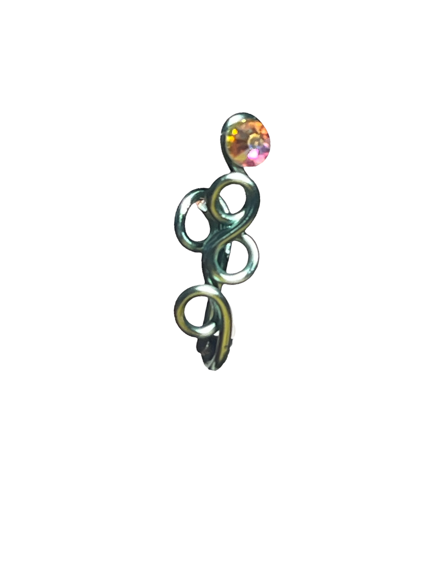Aquamarine Baddie Crystal Nose Cuff
