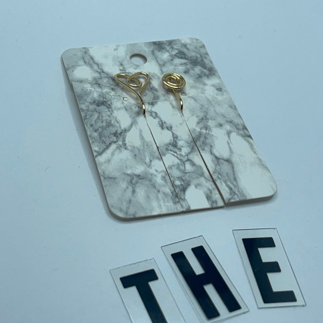 Heart Ear Cuff /Spiral Nose Cuff Set