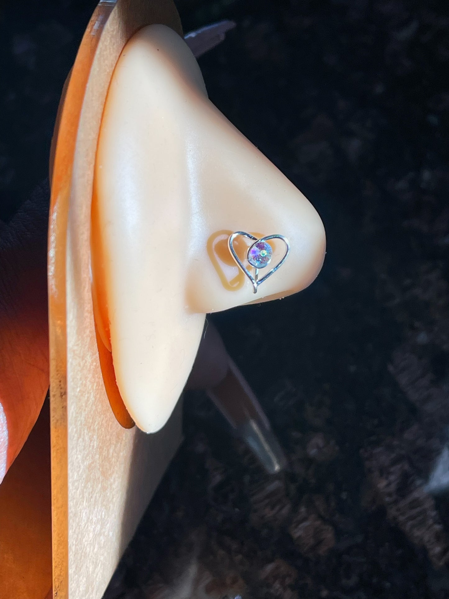 Crystal Heart Stud
