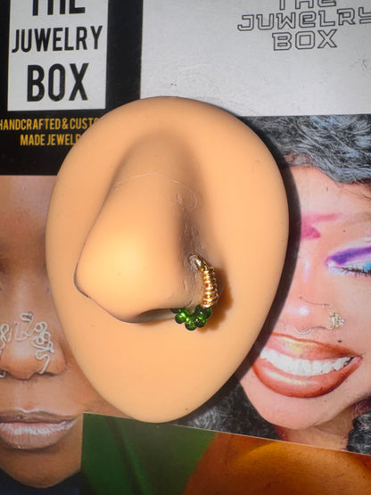 Emerald Flame Nose Cuff
