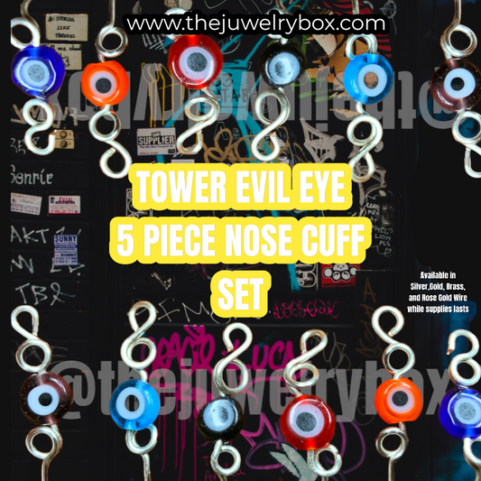 Tower Evil Eye Cuff Set