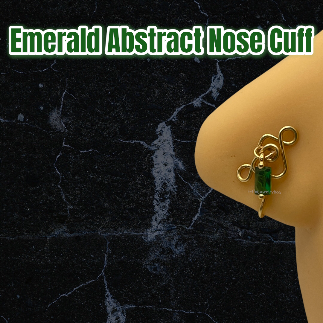 EMERALD ABSTRACT NOSE CUFF